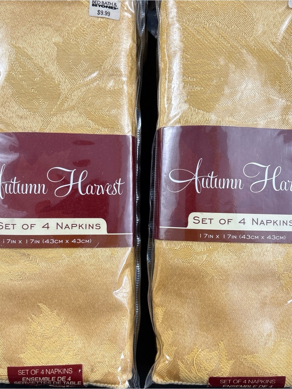 Gold Table Napkins - Set of 8
